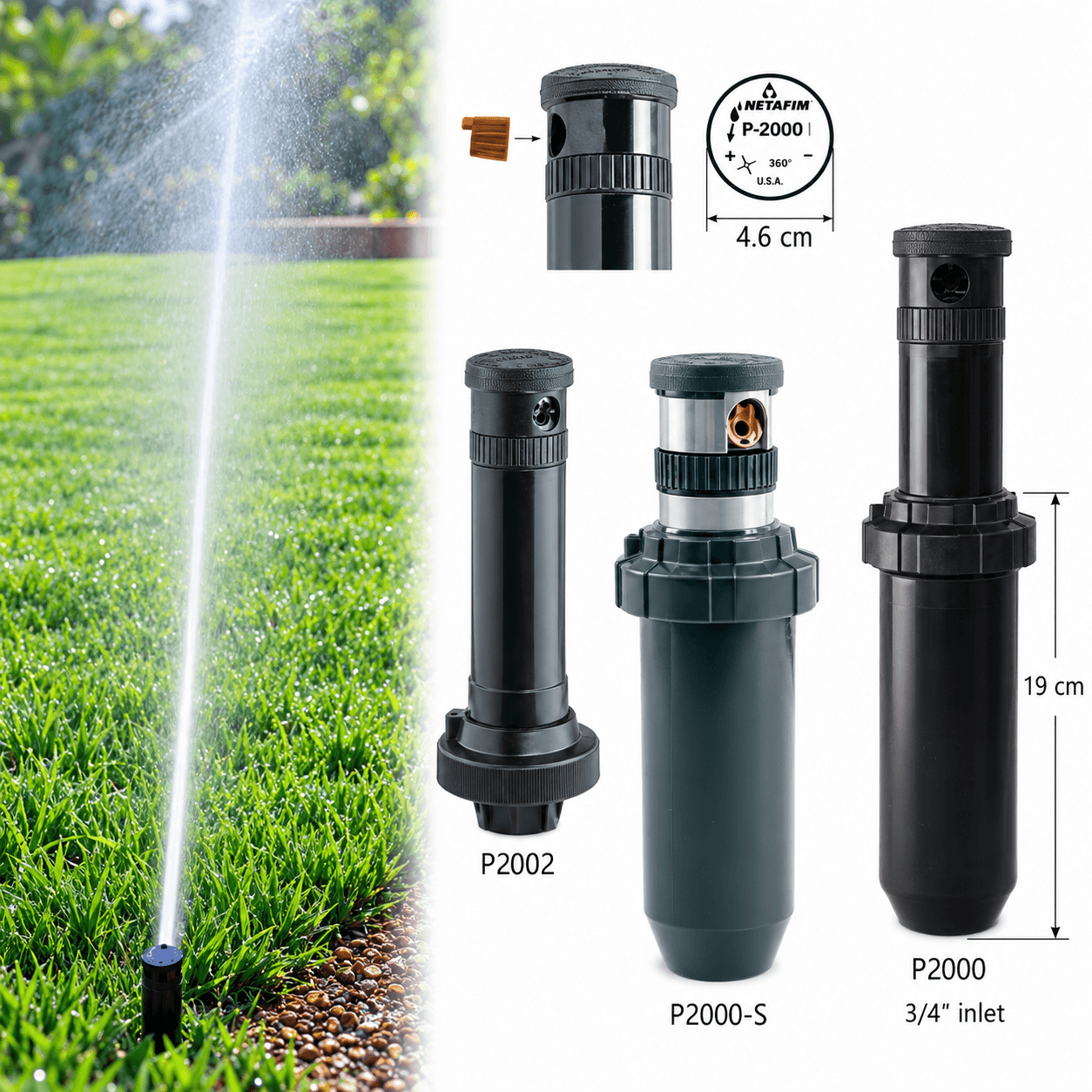 Vòi phun tưới cây Rotor P2000